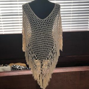 Cream poncho